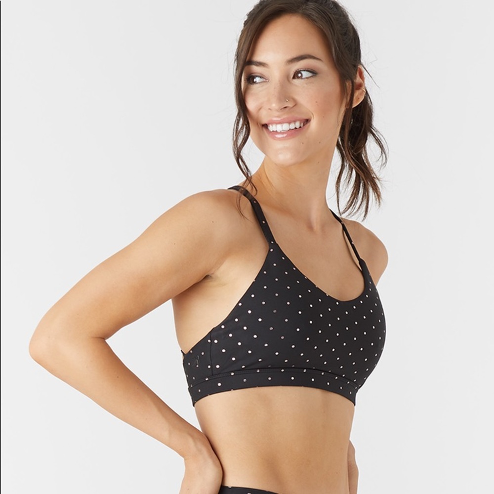 Glyder Vitality Sprouts Bra Rose Gold Polka Dot S